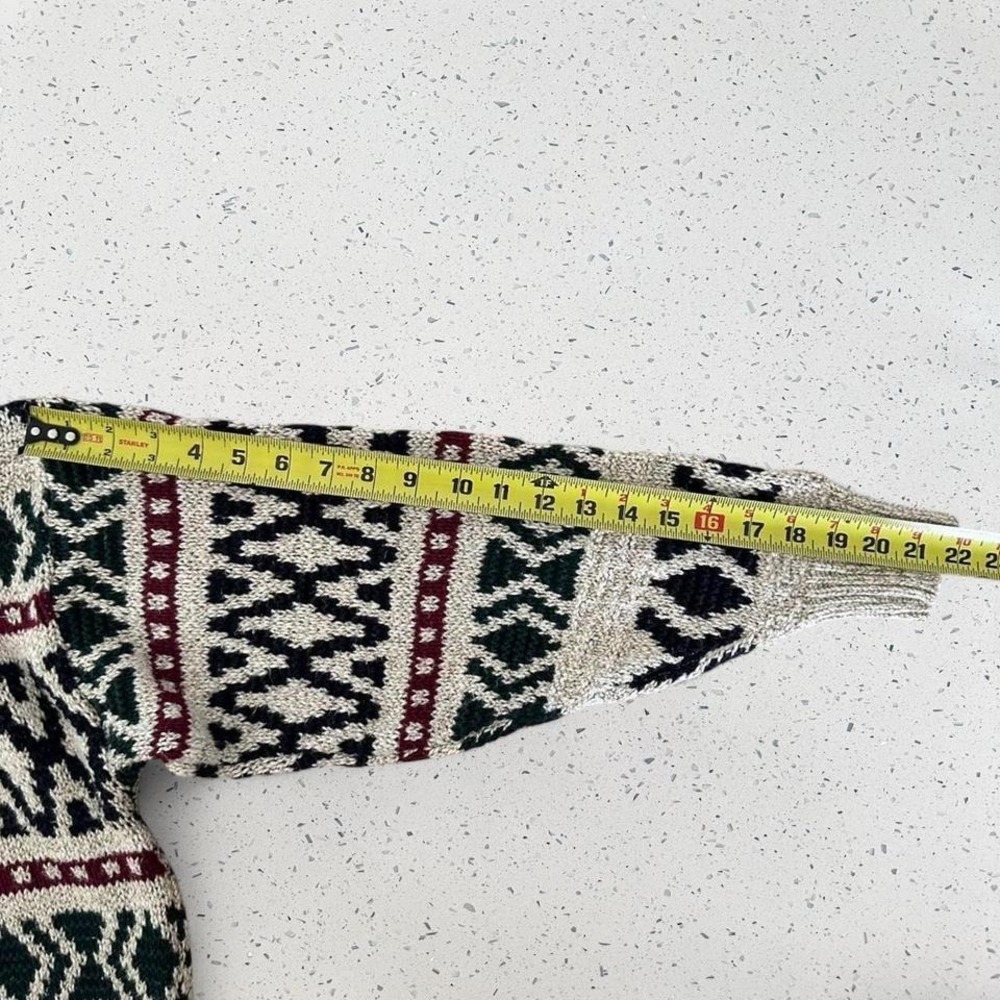 Lake Harmony USA Vintage Cotton Cardigan Sweater Geometric Southwestern L - Picture 6 of 8